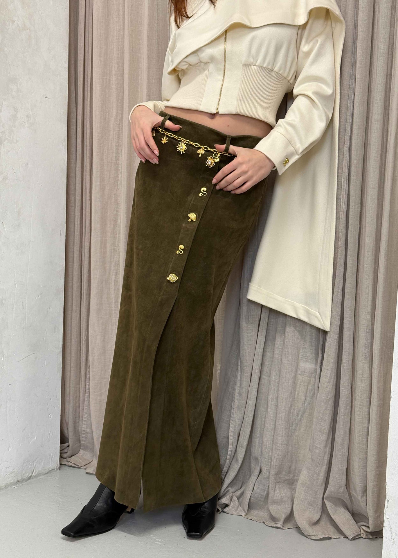 Sandstone Cashmere Bomber
