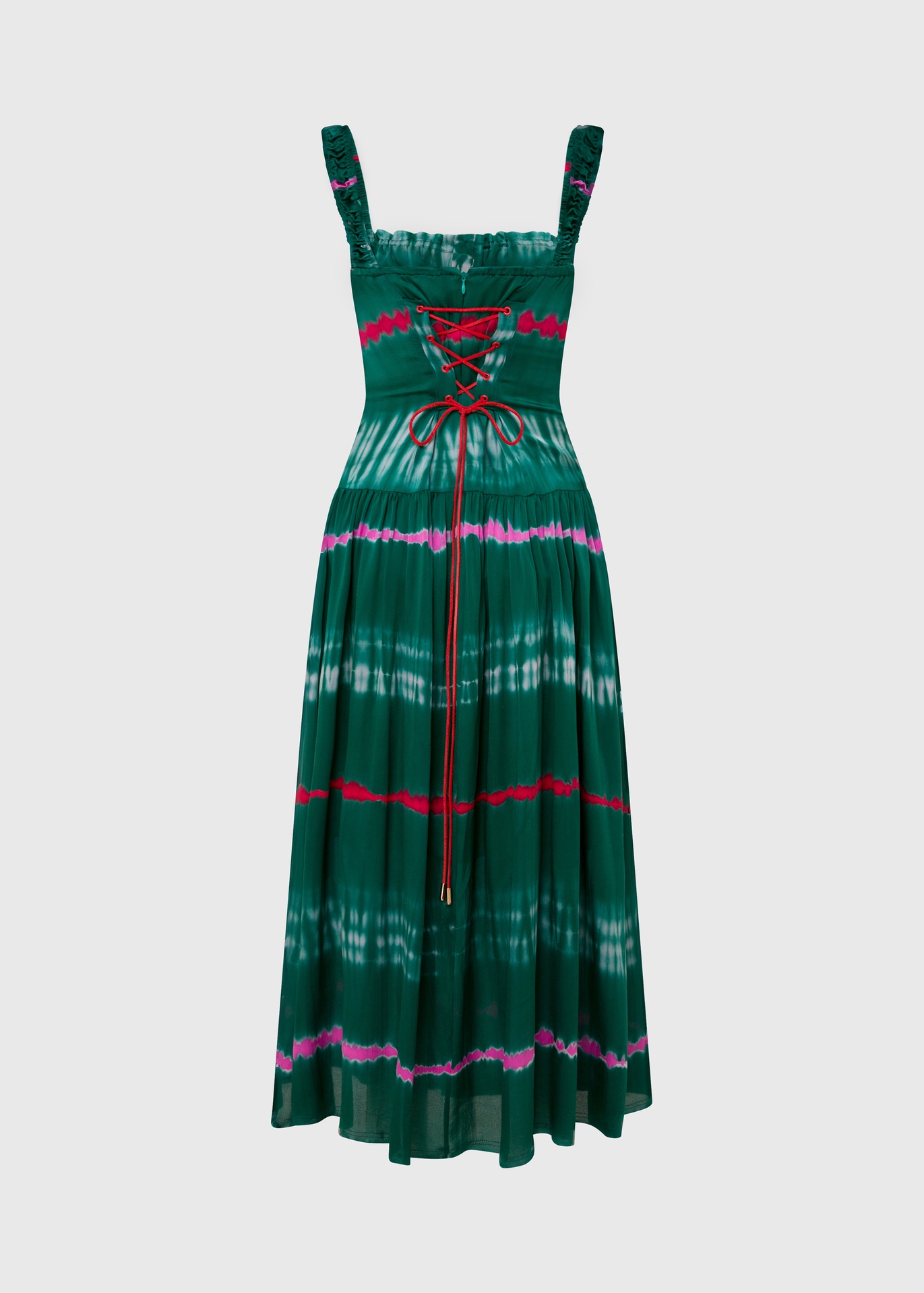Gianna green silk dress