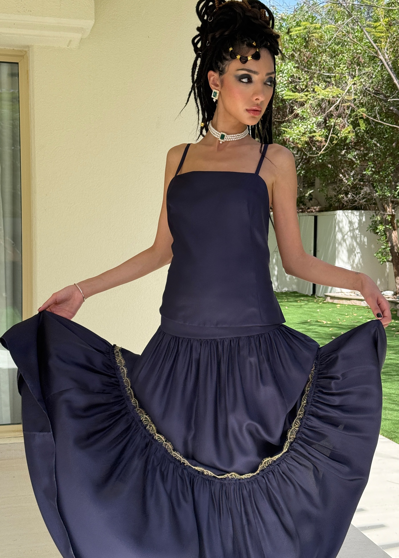 Malibu Midnight backless top