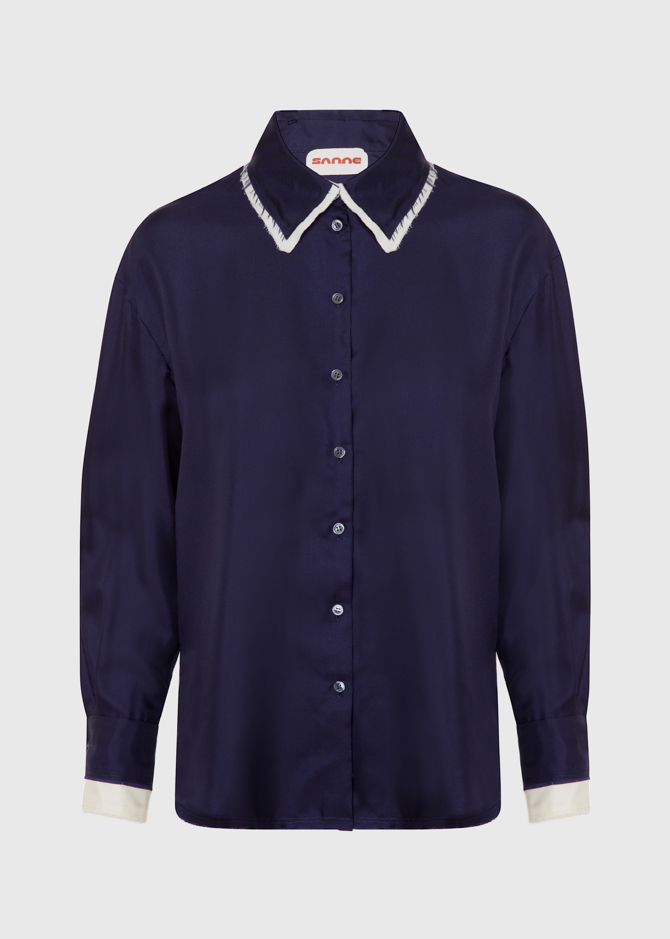 [SANNE214] Twilight Tide raw edge shirt